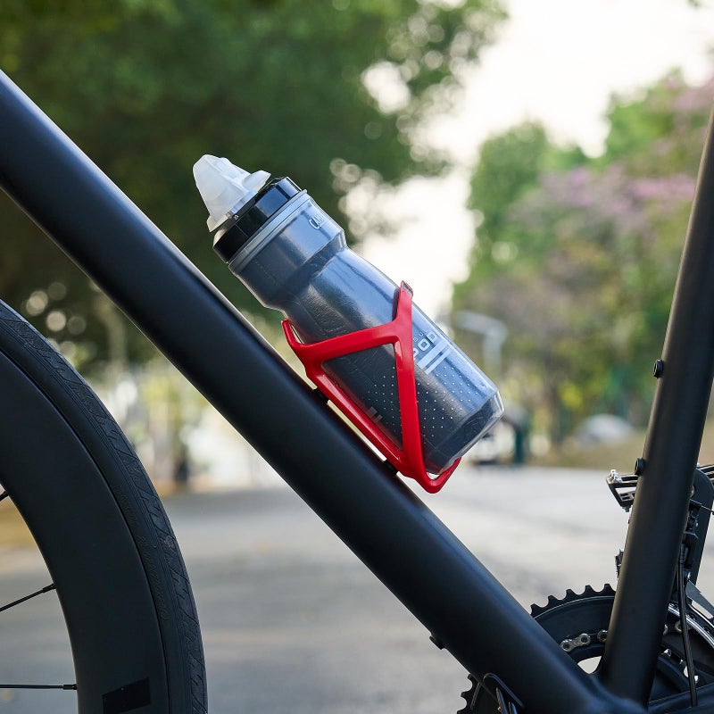 Corki Cycles Bike Water Bottle Holder Right Side Load Water Bottle Cage for Road, MTB, Gravel Bicycle Red 2 Pack - Image 2